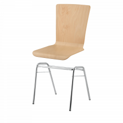 Produktbild Stapelstuhl mit Schale "Paris" und Chromgestell SBK-BOPA