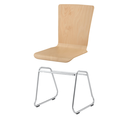 Produkt Bild Stapelstuhl mit Schale "Paris" und Chromgestell SBK-FLPA