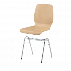 Produktbild Stapelstuhl mit Schale "Mailand" und Chromgestell SBK-NYMAI