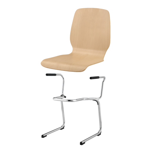 Produkt Bild Stapelstuhl mit Schale "Mailand" und Chromgestell SBK-DEMAIA