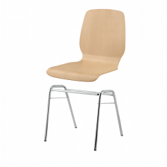 Produktbild Stapelstuhl mit Schale "Mailand" und Chromgestell SBK-BOMAI