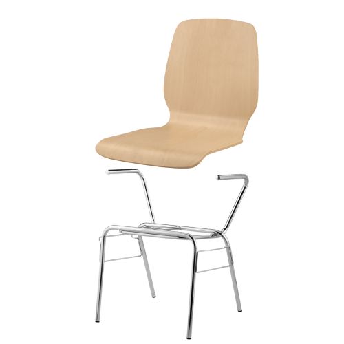 Produkt Bild Stapelstuhl mit Schale "Mailand" und Chromgestell SBK-PHMAIA