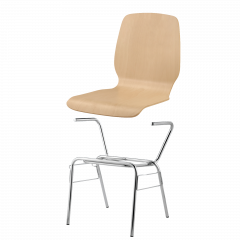 Produktbild Stapelstuhl mit Schale "Mailand" und Chromgestell SBK-PHMAIA