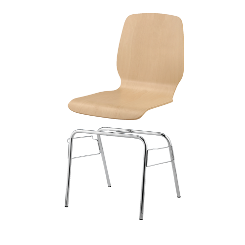 Produkt Bild Stapelstuhl mit Schale "Mailand" und Chromgestell SBK-PHMAI