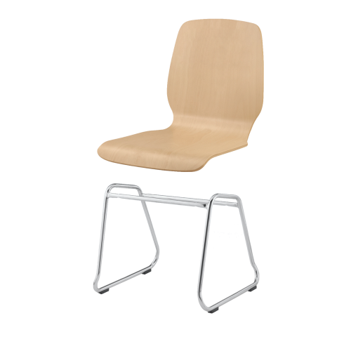 Produkt Bild Stapelstuhl mit Schale "Mailand" und Chromgestell SBK-FLMAI