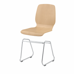 Produktbild Stapelstuhl mit Schale "Mailand" und Chromgestell SBK-FLMAI