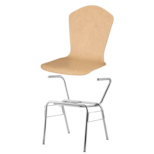 Produkt Bild Stapelstuhl mit Schale "London" und Chromgestell SBK-PHLOA