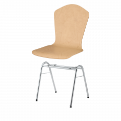 Produktbild Stapelstuhl mit Schale "London" und Chromgestell SBK-NYLO