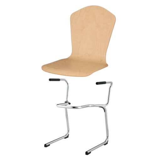 Produkt Bild Stapelstuhl mit Schale "London" und Chromgestell SBK-DELOA