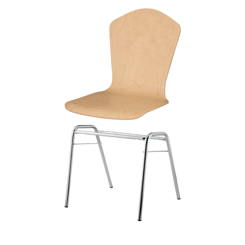 Produkt Bild Stapelstuhl mit Schale "London" und Chromgestell SBK-BOLO