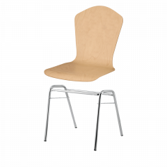 Produktbild Stapelstuhl mit Schale "London" und Chromgestell SBK-BOLO