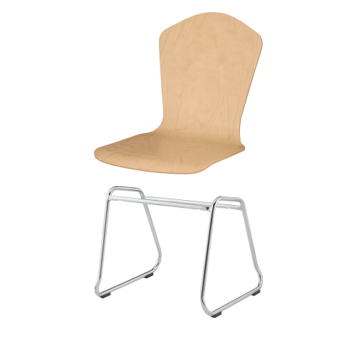 Produkt Bild Stapelstuhl mit Schale "London" und Chromgestell SBK-FLLO