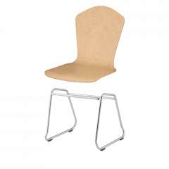 Produktbild Stapelstuhl mit Schale "London" und Chromgestell SBK-FLLO