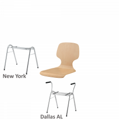 Produktbild Stapelstuhl mit Schale "Barcelona" und Chromgestell 