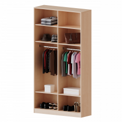 Produktbild Garderobenregal,  6 Ordnerh&ouml;hen - Serie evo180 