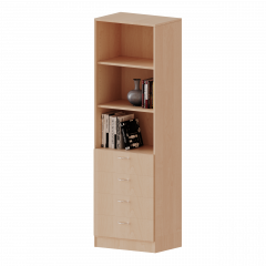 Produktbild Schubladen - Kombischrank, 5 Ordnerh&ouml;hen - Serie evo180 