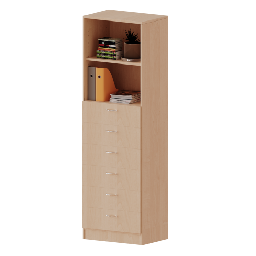 Produkt Bild Schubladen - Kombischrank, 5 Ordnerh&ouml;hen - Serie evo180 