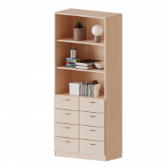 Produktbild Schubladen - Kombischrank, 5 Ordnerh&ouml;hen - Serie evo180 