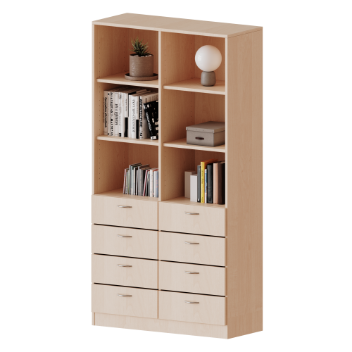 Produkt Bild Schubladen - Kombischrank, 5 Ordnerh&ouml;hen - Serie evo180 