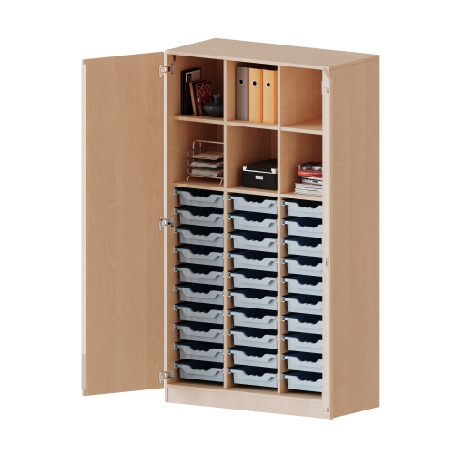 Produkt Bild ErgoTray Schrank, dreireihig, 5 Ordnerh&ouml;hen - evo180 Serie E1055T3K2RMM