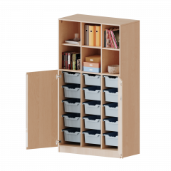 Produktbild ErgoTray Kombi-Schrank, dreireihig, 5 Ordnerh&ouml;hen - evo180 Serie E10553TG2RMM