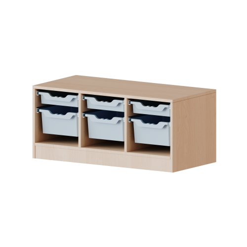 Produkt Bild ErgoTray Regal, dreireihig, 1 Ordnerh&ouml;he - evo180 Serie 