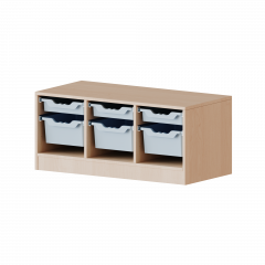 Produktbild ErgoTray Regal, dreireihig, 1 Ordnerh&ouml;he - evo180 Serie 