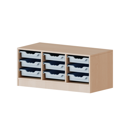 Produkt Bild ErgoTray Regal, dreireihig, 1 Ordnerh&ouml;he - evo180 Serie 