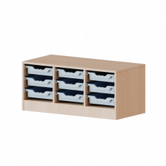 Produktbild ErgoTray Regal, dreireihig, 1 Ordnerh&ouml;he - evo180 Serie 