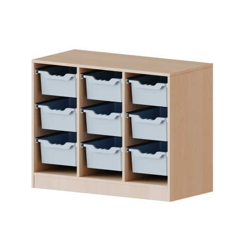 Produkt Bild ErgoTray Regal, dreireihig, 2 Ordnerh&ouml;hen - evo180 Serie 