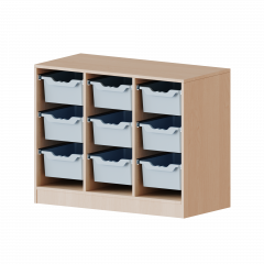 Produktbild ErgoTray Regal, dreireihig, 2 Ordnerh&ouml;hen - evo180 Serie 