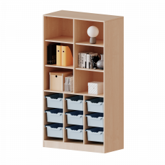 Produktbild ErgoTray Regal, dreireihig, 5 Ordnerh&ouml;hen - evo180 Serie 