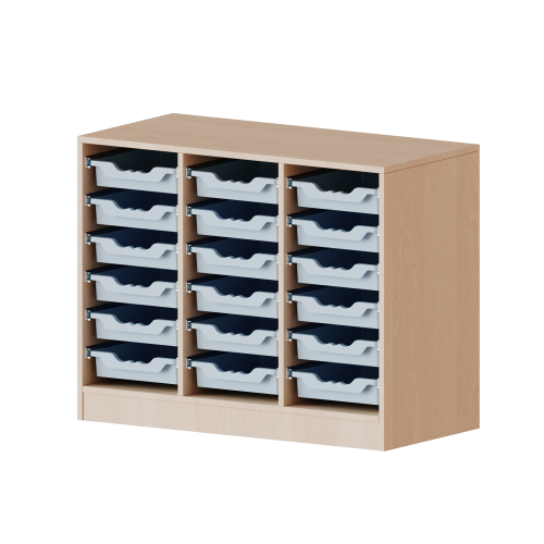 Produkt Bild ErgoTray Regal, dreireihig, 2 Ordnerh&ouml;hen - evo180 Serie 