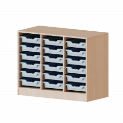 Produktbild ErgoTray Regal, dreireihig, 2 Ordnerh&ouml;hen - evo180 Serie 