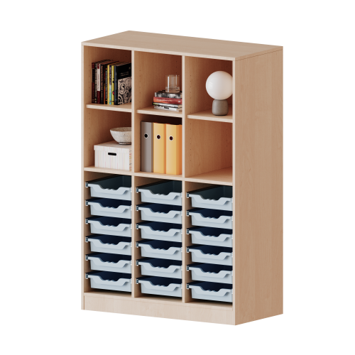 Produkt Bild ErgoTray Regal, dreireihig, 4 Ordnerh&ouml;hen - evo180 Serie 