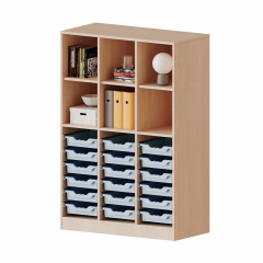 Produktbild ErgoTray Regal, dreireihig, 4 Ordnerh&ouml;hen - evo180 Serie 