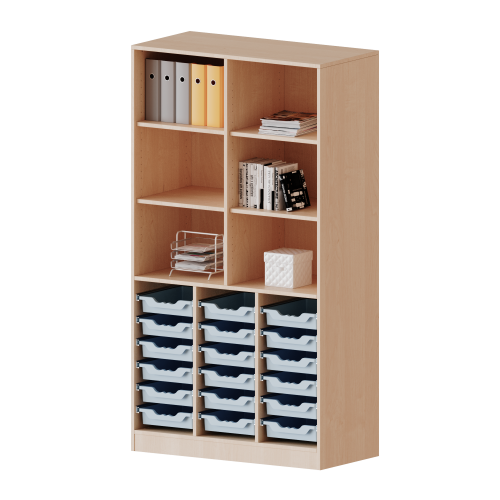 Produkt Bild ErgoTray Regal, dreireihig, 5 Ordnerh&ouml;hen - evo180 Serie 