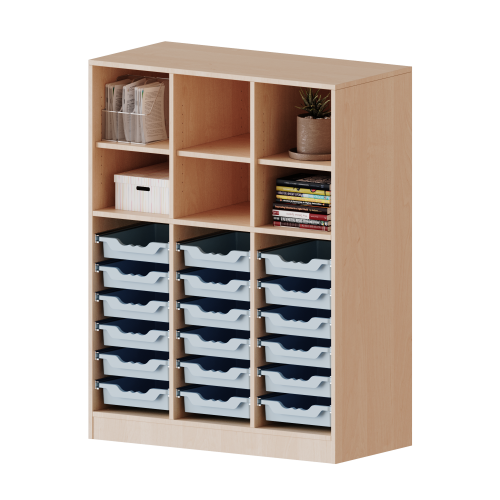 Produkt Bild ErgoTray Regal, dreireihig, 3,5 Ordnerh&ouml;hen - evo180 Serie 