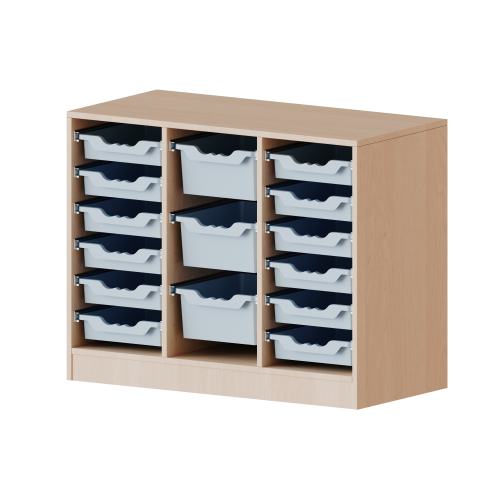 Produkt Bild ErgoTray Regal, dreireihig, 2 Ordnerh&ouml;hen - evo180 Serie 