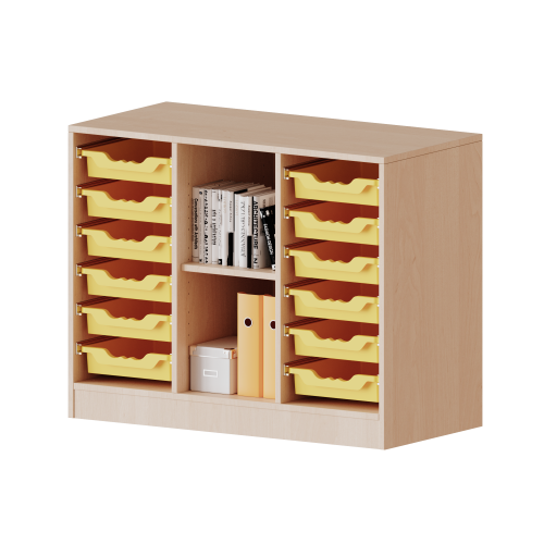 Produkt Bild ErgoTray Regal, dreireihig, 2 Ordnerh&ouml;hen - evo180 Serie 