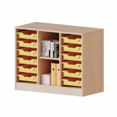 Produktbild ErgoTray Regal, dreireihig, 2 Ordnerh&ouml;hen - evo180 Serie 