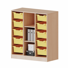 Produktbild ErgoTray Regal, dreireihig, 3 Ordnerh&ouml;hen - evo180 Serie 