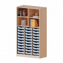 Produktbild ErgoTray Regal, dreireihig, 5 Ordnerh&ouml;hen - evo180 Serie 