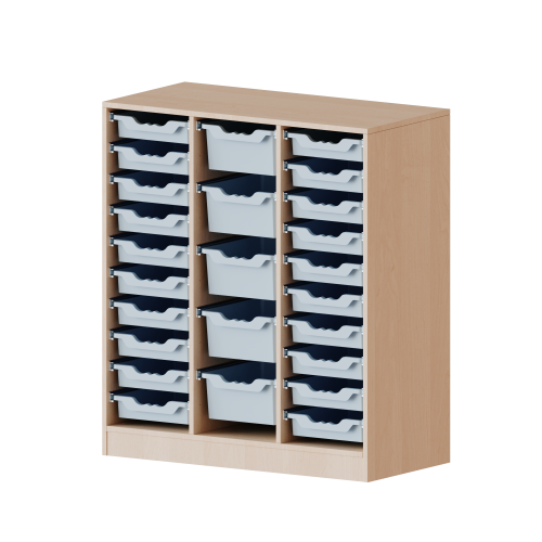 Produkt Bild ErgoTray Regal, dreireihig, 3 Ordnerh&ouml;hen - evo180 Serie 