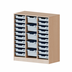 Produktbild ErgoTray Regal, dreireihig, 3 Ordnerh&ouml;hen - evo180 Serie 