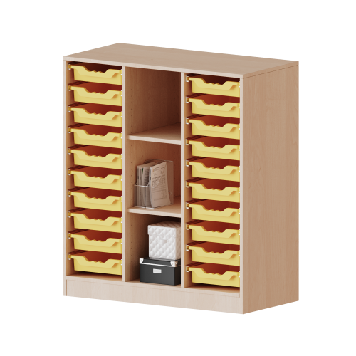 Produkt Bild ErgoTray Regal, dreireihig, 3 Ordnerh&ouml;hen - evo180 Serie 