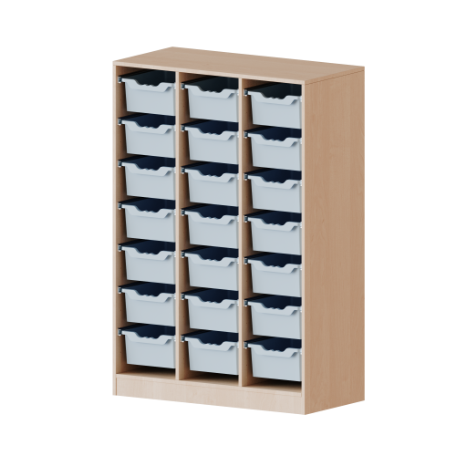 Produkt Bild ErgoTray Regal, dreireihig, 4 Ordnerh&ouml;hen - evo180 Serie 