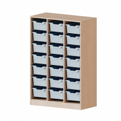 Produktbild ErgoTray Regal, dreireihig, 4 Ordnerh&ouml;hen - evo180 Serie 