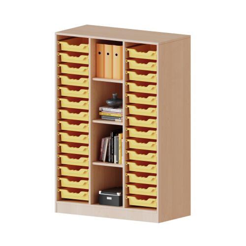 Produkt Bild ErgoTray Regal, dreireihig, 4 Ordnerh&ouml;hen - evo180 Serie 