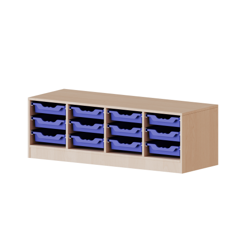 Produkt Bild ErgoTray Regal, vierreihig, 1 Ordnerh&ouml;he - evo180 Serie 